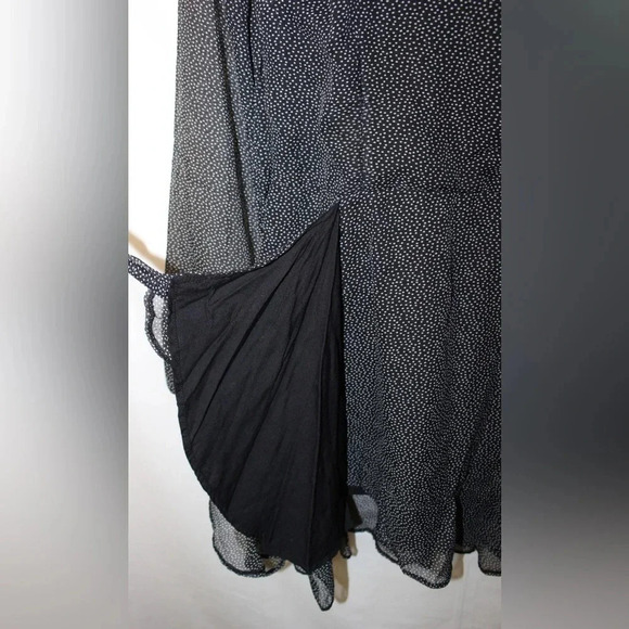Women’s Abercrombie & Fitch Mini Polka Dot Wrap Summer Sheer Sleeve Dress Small - Picture 8 of 16